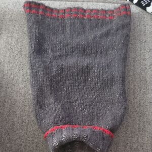 Stylish Gray and Red Dog Sweater